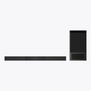 ساندبار سینمای خانگی مکس اس آر، مجهز به HDMI، کابلهای اپتیکال، ساب ووفر بیسیم و دو بلندگو