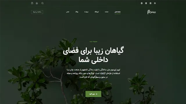 تصویر دموی گیاهان آپارتمانی (فلورئو) قالب بلاکسی پرو